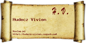 Hudecz Vivien névjegykártya